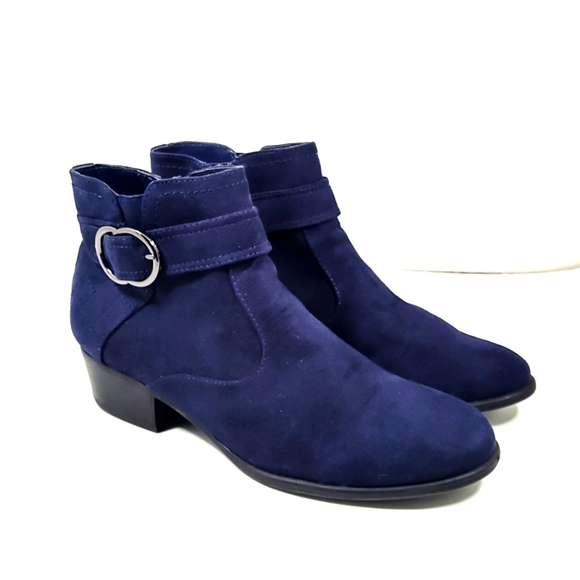 Unisa Shoes - Unisa - women's royal blue ankle booties -Size 8.5 -Textile upper